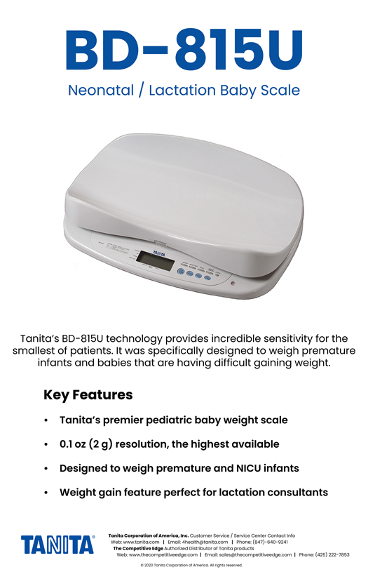 Tanita Baby Scale & Carrying Case Neonatal/Pediatric Infant Scale BLB 12 -  1 Month Rental Package