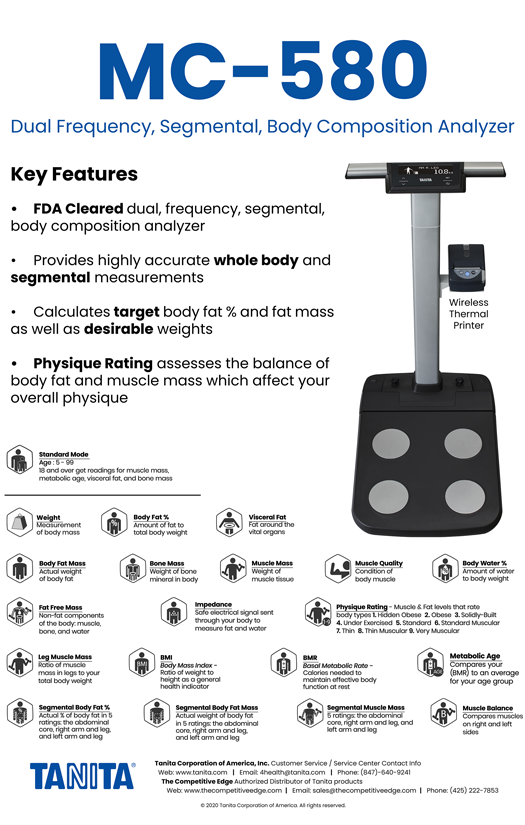 MC580 DualFrequency Segmental Body Composition Analyzer