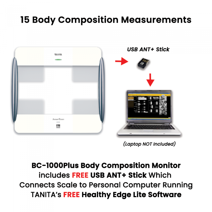 BC-1000plus ANT+ Radio Wireless Body Composition Monitor - White