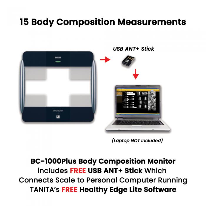 BC-1000plus ANT+ Radio Wireless Body Composition Monitor - Black