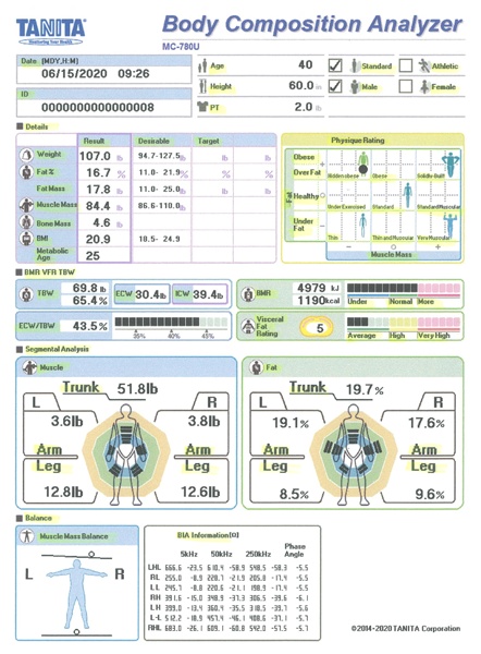 Segmental Body Composition Scale 270kg